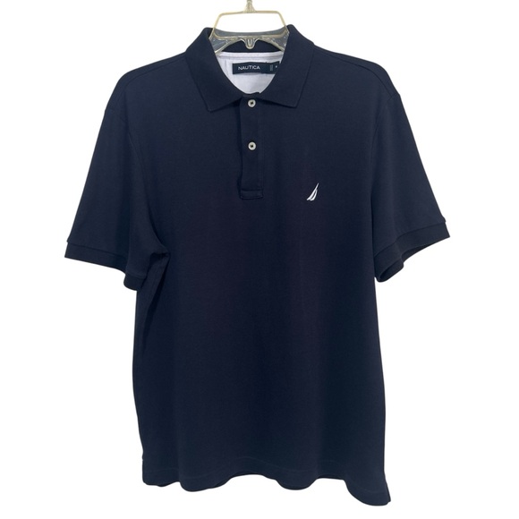 Nautica Other - Nautica Men's Classic Fit Short Sleeve Polo Shirt Navy Blue Size Medium